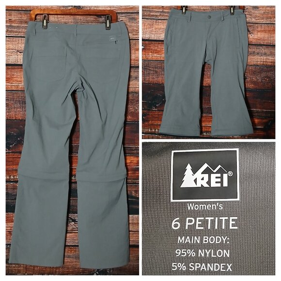 REI Hiking Pants 6P Convertible Gray NEW - Picture 1 of 10
